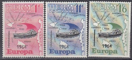 INSEL HERM (Guernsey), Nichtamtl. Briefmarken, 3 Marken, Ungebraucht **, Europa 1964, Landkarte, Schiff - Guernsey