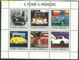 Sao Tome And Principe 2003 Mi Sheet2235-2240 MNH  (ZS6 STPark2235-2240) - Autos