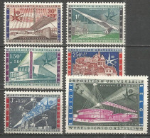 Belgique - Exposition Universelle De Bruxelles 1958 - N°1047 à 1052 * - Nuevos