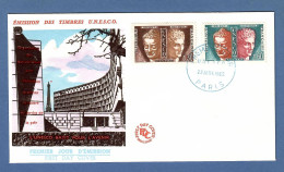 Frankreich 1965   Mi.Nr. 4+5 , Dienstmarken Für Die UNESCO - FDC Premier Jour 23. JANV.1965 PARIS - Lettres & Documents