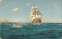 "Th. Somerscales. Off Valparaiso". Fine Art, Painting, Stengel Postcard # 29255 - Paintings