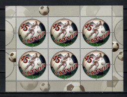 Latvia 2007 Football Soccer, 100 Years Of Professional Football In Latvia Sheetlet MNH - Unused Stamps