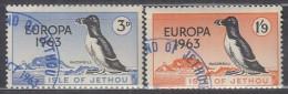 INSEL JETHOU (Guernsey), Nichtamtl. Briefmarken, 2 Marken, Gestempelt, Europa 1963, Vögel - Guernsey