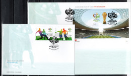Portugal 2006 Football Soccer World Cup Set Of 2 + S/s On 2 FDC - 2006 – Germany