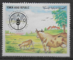 YEMEN  PA 194  * * ( Cote 5.50e ) Journée De L Alimentation Vaches - Koeien