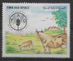 YEMEN  PA 194  * * ( Cote 5.50e ) Journée De L Alimentation Vaches - Vacas