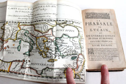 PHARSALE DE LUCAIN OU GUERRES CIVILES CESAR ET POMPEE DE BREBEUF 1657 RARE CARTE COULEUR, LIVRE XVIIe SIECLE (2204.4) - Jusque 1700