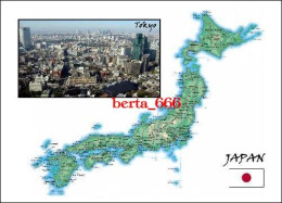 Japan Country Map New Postcard * Carte Geographique * Landkarte - Autres & Non Classés