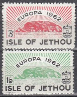 INSEL JETHOU (Guernsey), Nichtamtl. Briefmarken, 2 Marken, Ungebraucht **, Europa 1962, Insel - Guernsey