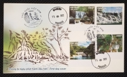 FDC Vietnam Viet Nam Cover With Imperf Stamps 2022 : Vietnamese Waterfalls / Waterfall / Nature (Ms1161) - Vietnam