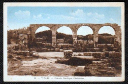 CPA - (43A) Tipasa- Grande Basilique Chrétienne (Ruines Romaines)- Ecrite En 1937 - Algeria (1962-...)
