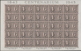 SCHWEIZ - KLEINBOGEN 1943 BRIEFMARKENJUBILÄUM Mi 416 MNH / L - Blokken