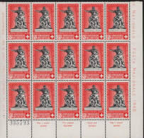 SCHWEIZ - KLEINBOGEN 1940 SCHLACHT VON CALVEN Mi 366a MNH / L - Blocks & Sheetlets & Panes