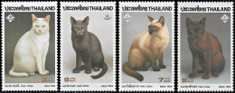 Thailand 1995, Cats - 4 V. MNH - Gatos Domésticos