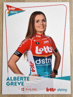 Card Alberte Greve - Team Lotto-Dstny - 2024 - Women - Cycling - Cyclisme - Ciclismo - Wielrennen - Cycling