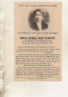 Carte Décés - Souvenez Vous - Marie Josephe Anna SABATIE - PAU - Paroisse St Jacques - 12.1933. - - Obituary Notices