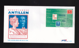 Nederlandse Antillen E297B * FDC  -  Antilles 1998 * POSTZEGELS OP POSTZEGELS * STAMPS ON STAMPS * OPEN KLEP - Curacao, Netherlands Antilles, Aruba