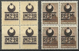 Turkey; 1954 Overprinted Official Stamp 30 K. "Abklatsch Overprint" ERROR - Sellos De Servicio