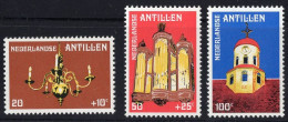 Netherlands Antilles 1980 Serie 3v Fort Church Curacao - Church Organ MNH - Antillen