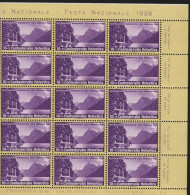 SCHWEIZ - KLEINBOGEN 1938 PRO PATRIA Mi 326 MNH / L - Blocs & Feuillets