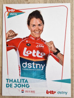 Card Thalita De Jong - Team Lotto-Dstny - 2024 - Women - Cycling - Cyclisme - Ciclismo - Wielrennen - Ciclismo