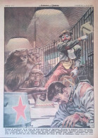 Retrocopertina Domenica Del Corriere Nr. 32 Del 1953 Eroismo Clown Circo Francia - Other & Unclassified