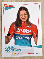 Card Julie Nicolaes - Team Lotto-Dstny - 2024 - Women - Cycling - Cyclisme - Ciclismo - Wielrennen - Wielrennen