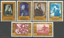 Belgique - Tableaux Peintres Belges - Van Eyck, Bosch, Gossart, Lombard, Ensor, Evenepoel - N°1076 à 1081 * - Unused Stamps