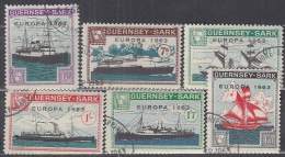 INSEL SARK (Guernsey), Nichtamtl. Briefmarken, 5 Marken, Gestempelt, Europa 1963, Schiffe - Guernesey