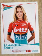 Card Samantha Scott - Team Lotto-Dstny - 2024 - Women - Cycling - Cyclisme - Ciclismo - Wielrennen - Cycling