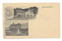 CPA Précurseur RARE - URIAGE-LES-BAINS - 2 Vues Dont Le Château De Vizille - Lib. Du Dauphiné Xavier Drevet - - Uriage