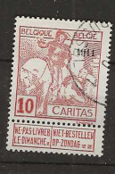 1911 USED Belgium Mi 84-II - 1910-1911 Caritas