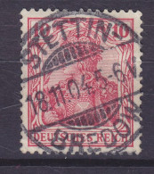 Poland Vorläufer Deutsches Reich 1902 Mi. 71, 10 Pf. Germania Deluxe STETTIN - BREDOW (Szczecin-Drzetowo) 1904 Cancel !! - Gebraucht