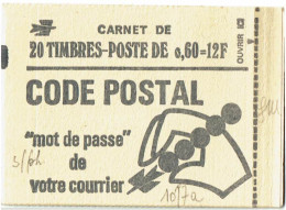 CARNETS DE FRANCE -  CARNET "MARIANNE DE BEQUET" 60c Y/T1815 C2 SANS BANDE DE PHOSPHORE - Modern : 1959-...