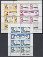 Tuvalu 1981 Royal Wedding 3v  Sheetlets ** Mnh (59700) - Tuvalu