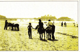 C76. Nostalgia Postcard. Donkeys On Blackpool Beach, July 1950 - Blackpool