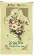 C74. Antique Greetings Postcard. A Bunch Of Daisies And Harebells. - Blumen