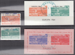 INSEL DAVAAR (Schottland), Nichtamtl. Briefmarken, 2 Blöcke + 2 Marken, Gestempelt, Europa 1964, Leuchttürme - Schottland
