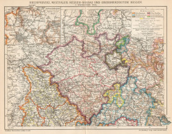 B6316 Germany - Hessen-Nassau - Westfalen - Carta Geografica Antica_1903 Old Map - Mapas Geográficas