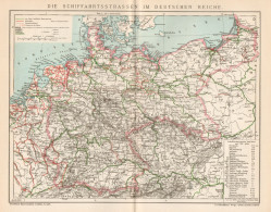B6329 Germany - Roads - Carta Geografica Antica Del 1903 - Old Map - Carte Geographique