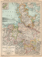 B6251 Hannover - Holstein - Oldenburg - Carta Geografica Antica - 1902 Old Map - Mapas Geográficas