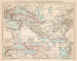 B6219 Alexanders D. GR. Reich - Carta Geografica Antica Del 1901 - Old Map - Mapas Geográficas