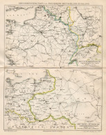 B6168 Confini Tra Germania, Francia E Russia - Carta Geografica 1891 - Old Map - Carte Geographique