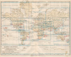 B6162 Karten Register I - Carta Geografica Antica Del 1890 - Old Map - Cartes Géographiques
