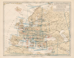 B6163 Karten Register II - Carta Geografica Antica Del 1890 - Old Map - Carte Geographique