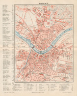 B6144 Germany - Dresden Town Plan - Carta Geografica Antica Del 1890 - Old Map - Mapas Geográficas