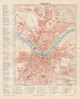 B6144 Germany - Dresden Town Plan - Carta Geografica Antica Del 1890 - Old Map - Cartes Géographiques