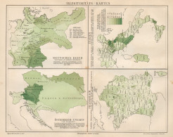 B6179 Illegitimitats Karten - Carta Geografica Antica Del 1892 - Old Map - Geographical Maps