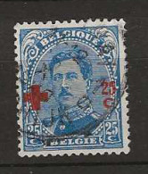 1918 USED Belgium Mi 135 - 1918 Cruz Roja