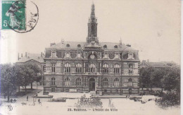 Roanne L'Hotel De Ville    Carte Postale Animee 1909 - Roanne